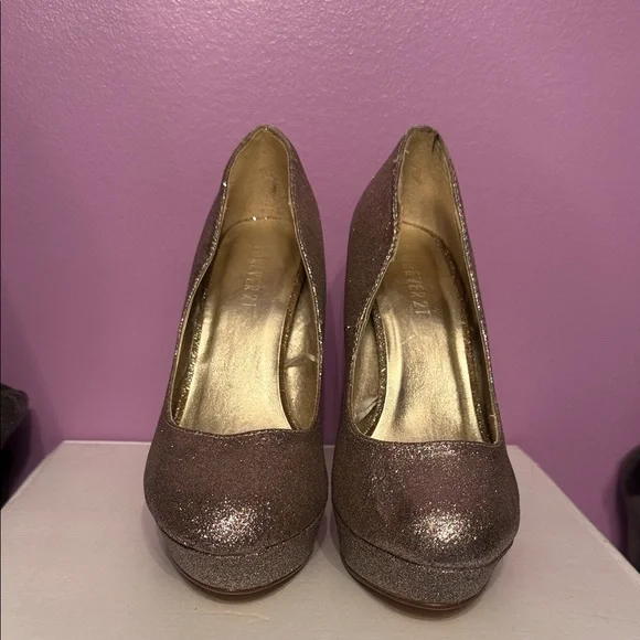 Forever 21 Sparkling Glitter Heels - Picture 2 of 9